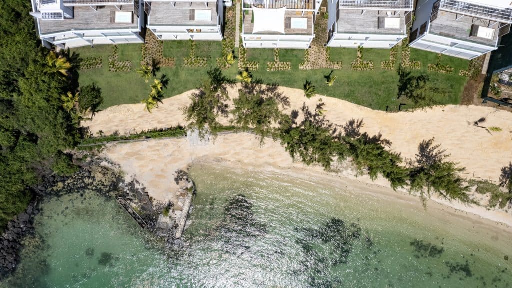 ocean grand gaube beachfront aerial view